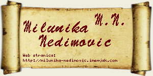 Milunika Nedimović vizit kartica